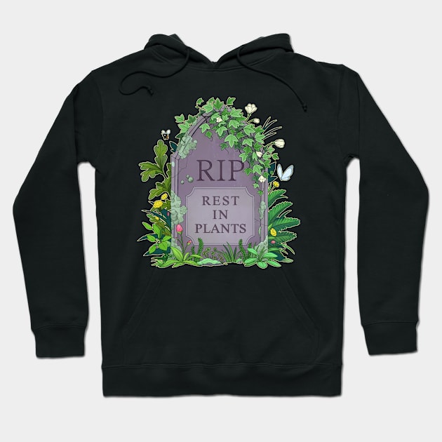 RIP (Rest In Plants) Hoodie by Nick Maskell Designs